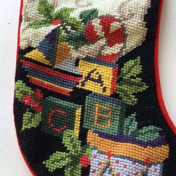 Peking Handicraft Needlepoint Santa Christmas Sock - Picture 6 of 16